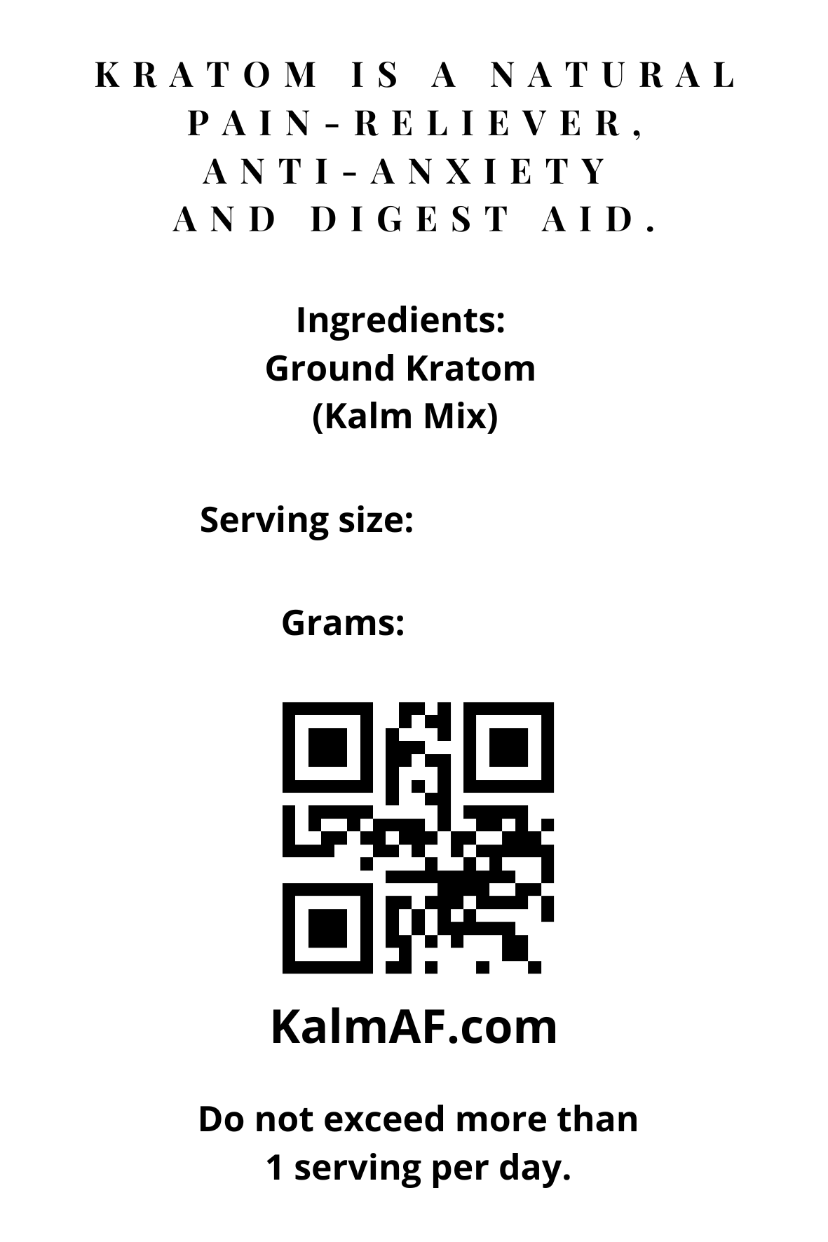 Kalm AF Single Serve Packs